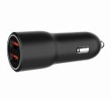 Ładowarka samochodowa 2xUSB-A QC3.0 36W czarna Ładowarka samochodowa 2xUSB-A QC3.0 36W czarna