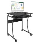 Biurko komputerowe mobilne Techly 600x480mm czarne Biurko komputerowe mobilne Techly 600x480mm czarne