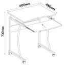 Biurko komputerowe mobilne Techly 600x480mm czarne Biurko komputerowe mobilne Techly 600x480mm czarne