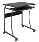 Biurko komputerowe mobilne Techly 600x480mm czarne Biurko komputerowe mobilne Techly 600x480mm czarne