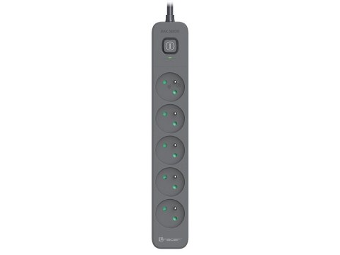 Listwa zasilająca antyprzepięciowa Power Line+ 3m Graphite (5 gniazd)