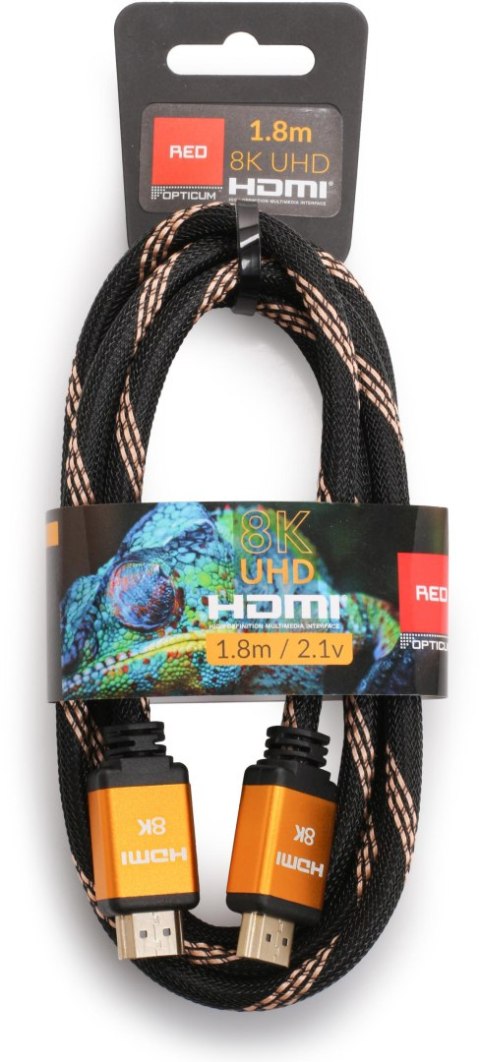 Kabel HDMI-HDMI Opticum RED 8K UHD - 1.8m (v2.1) Kabel HDMI-HDMI Opticum RED 8K UHD - 1.8m (v2.1)