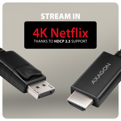 RVD-HI20C2 Adapter aktywny DisplayPort -> HDMI 1.4, 4K/60Hz, kabel 1,8m RVD-HI20C2 Adapter aktywny DisplayPort -> HDMI 1.4, 4K/60Hz, kabel 1,8m