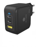 Ładowarka IB-PS1030-PD 65 WATT, 2x TYPE-C, 1x Type-A Ładowarka IB-PS1030-PD 65 WATT, 2x TYPE-C, 1x Type-A
