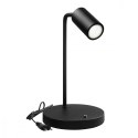 Lampka biurkowa GU10, z włącznikiem MCE370 B czarna, okrągła Lampka biurkowa GU10, z włącznikiem MCE370 B czarna, okrągła