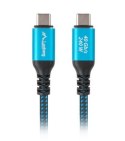 Kabel USB-C M/M USB4 1.5M 240W 60HZ czarno-niebieski Kabel USB-C M/M USB4 1.5M 240W 60HZ czarno-niebieski