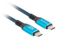 Kabel USB-C M/M USB4 1.5M 240W 60HZ czarno-niebieski Kabel USB-C M/M USB4 1.5M 240W 60HZ czarno-niebieski
