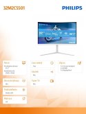 Monitor 31.5 cala 32M2C5501 Curved VA 180Hz HDMIx2 DP HAS Ambiglow Monitor 31.5 cala 32M2C5501 Curved VA 180Hz HDMIx2 DP HAS Ambiglow