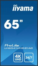 Monitor 65 cali LH6541UHS-B1AG VA,4K,24/7,LAN,USB,HDMI,500cd/m2, Haze(25%),2x10W,Pion/Poziom Monitor 65 cali LH6541UHS-B1AG VA,4K,24/7,LAN,USB,HDMI,500cd/m2, Haze(25%),2x10W,Pion/Poziom