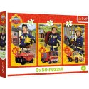 Puzzle 3x50 elementów Ekipa z remizy Strażak Sam Puzzle 3x50 elementów Ekipa z remizy Strażak Sam