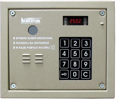 Laskomex CP-2503R beżowy Panel audio z czytnikiem kluczy RFID Laskomex CP-2503R beżowy Panel audio z czytnikiem kluczy RFID