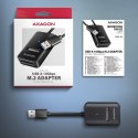 ADM2-AM Adapter USB3.2 Gen 2 M.2 NVMe/SATA SSD 10Gbps 10cm USB-A cable ADM2-AM Adapter USB3.2 Gen 2 M.2 NVMe/SATA SSD 10Gbps 10cm USB-A cable