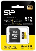 Karta pamięci microSDXC Inspire 512GB UHS-I U3 A2 V30 4K TLC Karta pamięci microSDXC Inspire 512GB UHS-I U3 A2 V30 4K TLC