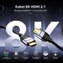 Kabel HDMI 2.1 8K 60Hz 1.5m; czarny; C11086GY01-1.5M Kabel HDMI 2.1 8K 60Hz 1.5m; czarny; C11086GY01-1.5M