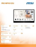 Monitor 15.6 cala PRO MP161 E2U LED/FHD/Flat/60Hz/szary Monitor 15.6 cala PRO MP161 E2U LED/FHD/Flat/60Hz/szary