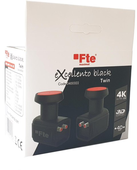 Konwerter Twin FTE eXcellento Black LTE 0,1 dB Konwerter Twin FTE eXcellento Black LTE 0,1 dB