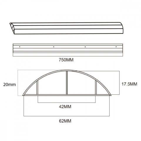 Listwa maskująca MC-814 W aluminiowa, Biała Listwa maskująca MC-814 W aluminiowa, Biała
