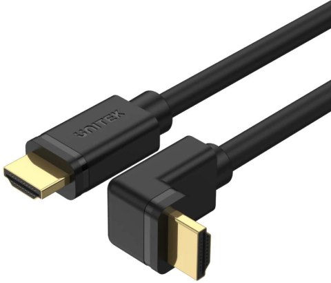 Kabel HDMI Unitek Y-C1001 kątowy HDMI 2.0 90 stopni 4K 2m Kabel HDMI Unitek Y-C1001 kątowy HDMI 2.0 90 stopni 4K 2m