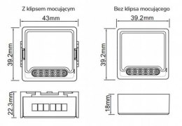 Moduł OXT mini przekaźnik 4 obwody WiFi TUYA