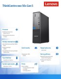 Komputer ThinkCentre Neo 50s G5 SFF 12XD0026PB W11Pro i55-14400/8GB/512GB/INT/DVD/3YRS OS Komputer ThinkCentre Neo 50s G5 SFF 12XD0026PB W11Pro i55-14400/8GB/512GB/INT/DVD/3YRS OS