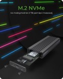 IB-1824ML-C31 Obudowa M.2 NVMe z oświetleniem RGB IB-1824ML-C31 Obudowa M.2 NVMe z oświetleniem RGB