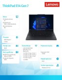 Laptop ThinkPad E14 G7 21T0003SPB W11Pro 7 250/16GB/512GB/INT/14.O WUXGA/Black/1YR Premier + 3YR OS + CO2 Offset