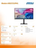 Monitor Modern MD272UPHG 27 cali/LED/UHD/Flat/60Hz/Czarny Monitor Modern MD272UPHG 27 cali/LED/UHD/Flat/60Hz/Czarny