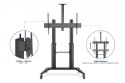 Stojak mobilny pojedynczy z półką i uchwytem na kamerę, 1xLCD max. 120" max. 140kg, VESA max. 1000x600 Stojak mobilny pojedynczy z półką i uchwytem na kamerę, 1xLCD max. 120" max. 140kg, VESA max. 1000x600