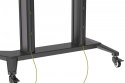 Stojak mobilny pojedynczy z półką i uchwytem na kamerę, 1xLCD max. 120" max. 140kg, VESA max. 1000x600 Stojak mobilny pojedynczy z półką i uchwytem na kamerę, 1xLCD max. 120" max. 140kg, VESA max. 1000x600