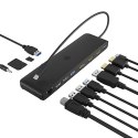 Stacja dokująca IB-DK2116-C 12in1,HDMI,DP,LAN,USB Stacja dokująca IB-DK2116-C 12in1,HDMI,DP,LAN,USB