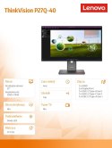 Monitor ThinkVision 27.0 P27Q-40 WLED LCD 64A7GAT6EU