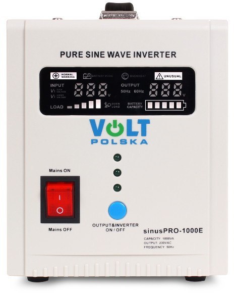 PRZETWORNICA VOLT POLSKA SINUSPRO-1000E 12V 700/1000W PRZETWORNICA VOLT POLSKA SINUSPRO-1000E 12V 700/1000W