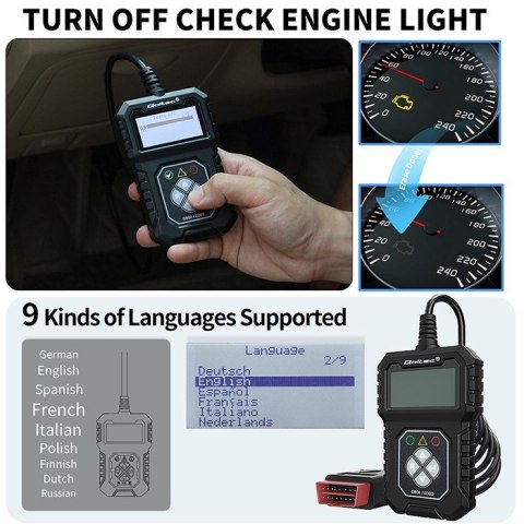 Cyfrowy Tester diagnostyczny ProLine | OBDII EOBD | 8V-25V | Dualsystem Cyfrowy Tester diagnostyczny ProLine | OBDII EOBD | 8V-25V | Dualsystem