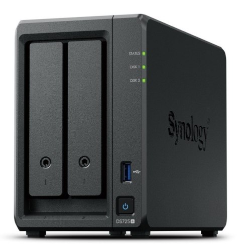 Serwer DS725+ 2x0HDD 4GB DDR4 AMD R1600 1x1GbE 1x2,5Gbe 3Y