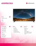 Telewizor LED 43 cale 43UR78GC0LK