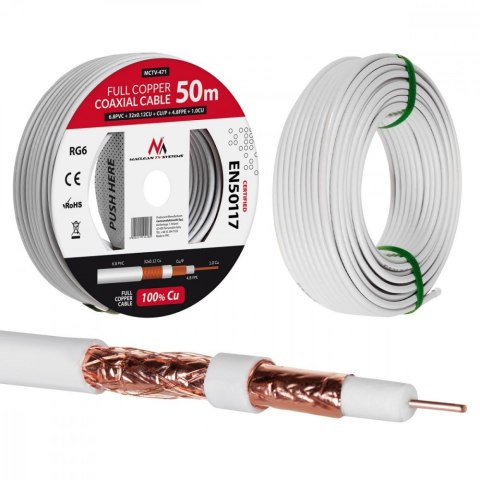 Kabel koncentryczny RG6 50m MCTV-471 Kabel koncentryczny RG6 50m MCTV-471