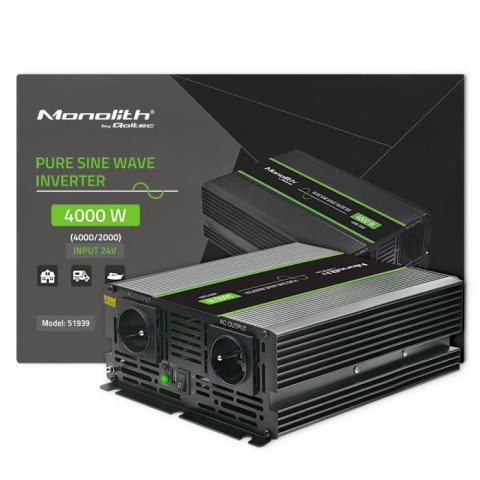 Przetwornica napięcia Monolith | 2000W | 4000W | 24V na 230V | Czysty Sinus Przetwornica napięcia Monolith | 2000W | 4000W | 24V na 230V | Czysty Sinus
