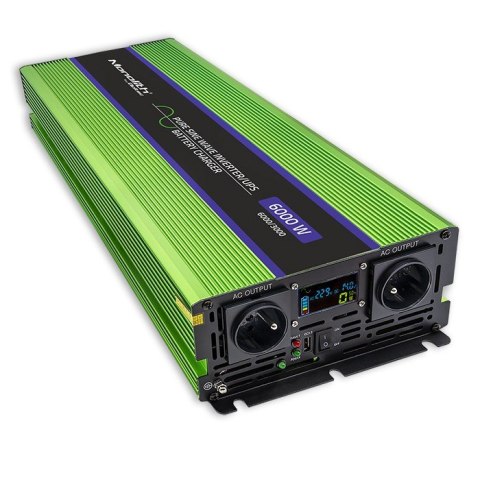 Przetwornica napięcia Monolith | ładowanie baterii | UPS | 3000W | 6000W | 12V na 230V | Czysty Sinus | LCD Przetwornica napięcia Monolith | ładowanie baterii | UPS | 3000W | 6000W | 12V na 230V | Czysty Sinus | LCD