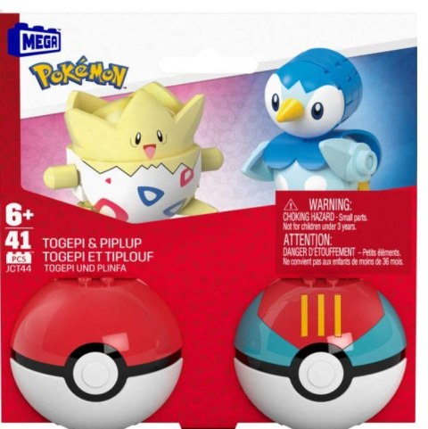 Klocki MEGA Pokemon Pokeball Togepi i Piplup 41 elementów Klocki MEGA Pokemon Pokeball Togepi i Piplup 41 elementów