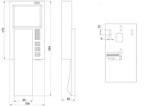 ACO INS-MPR 4" Monitor INSPIRO - kolorowy cyfrowy 4" do systemów videodomofonowych ACO INS-MPR 4" Monitor INSPIRO - kolorowy cyfrowy 4" do systemów videodomofonowych