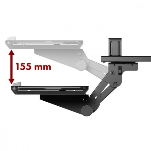 Uchwyt na klawiaturę max 5kg, MC-156 B regulowany, podbiurkowy Uchwyt na klawiaturę max 5kg, MC-156 B regulowany, podbiurkowy