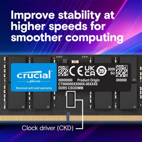 Pamięć do notebooka DDR5 CSODIMM 24GB (1*24GB)/6400 CL52 Pamięć do notebooka DDR5 CSODIMM 24GB (1*24GB)/6400 CL52