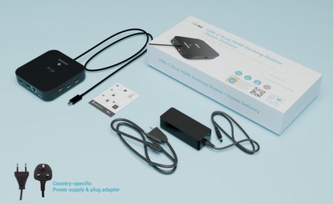 Stacja dokująca USB-C 2x HDMI Dock PD + Ładowarka 100W Stacja dokująca USB-C 2x HDMI Dock PD + Ładowarka 100W