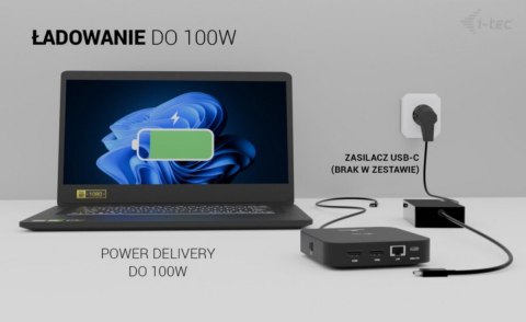 Stacja dokująca USB-C 2x HDMI Dock PD + Ładowarka 100W Stacja dokująca USB-C 2x HDMI Dock PD + Ładowarka 100W