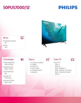 Telewizor LED 50 cali 50PUS7000/12