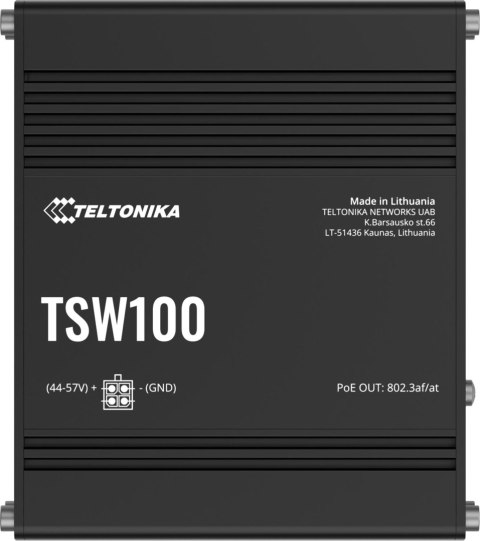 Teltonika TSW100 switch przemysłowy PoE (TSW100000000) Teltonika TSW100 switch przemysłowy PoE (TSW100000000)