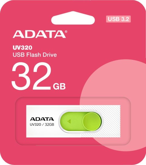 Adata Pendrive UV320 32GB USB 3.2 Gen1 Biały Adata Pendrive UV320 32GB USB 3.2 Gen1 Biały