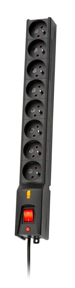 Listwa przeciwprzepięciowa LXA 816, 3L, 5,0m, czarna Listwa przeciwprzepięciowa LXA 816, 3L, 5,0m, czarna