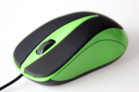 Mysz optyczna 800dpi czarno-zielona MT1091G Mysz optyczna 800dpi czarno-zielona MT1091G