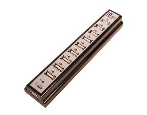 HUB USB 2.0 10-portów z zasilaczem HUB USB 2.0 10-portów z zasilaczem